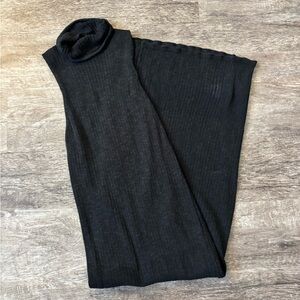 Free People Beach Black Sleeveless Turtleneck Dress